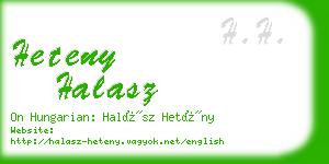 heteny halasz business card